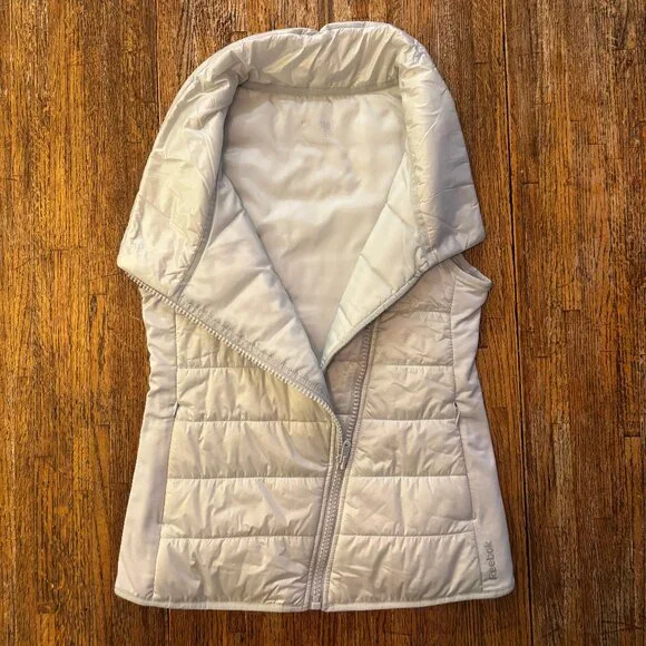 Silver Reebok Puffy 80's Vintage Vest Size Small - Picture 2 of 9
